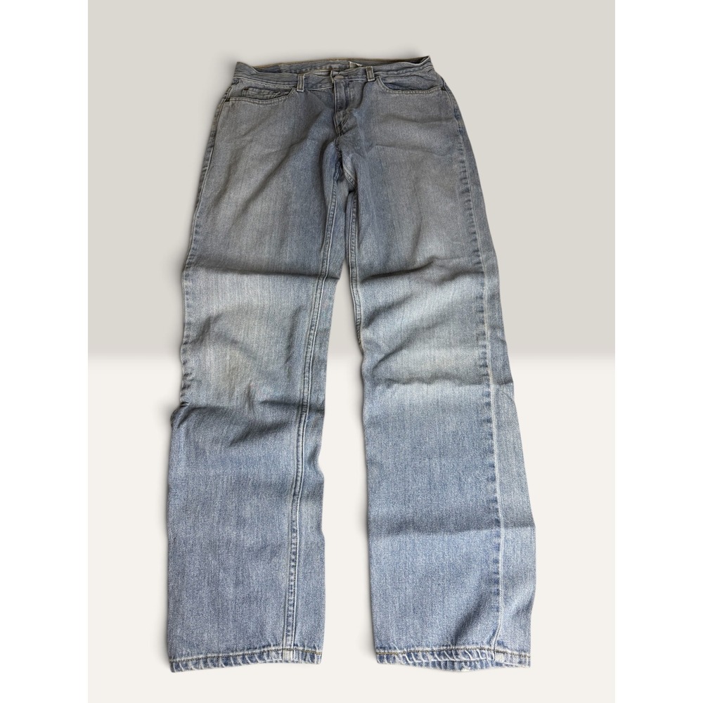 Levis 505 Low Rise Straight Leg Light Wash Denim Jeans Blue 12 MIS L
